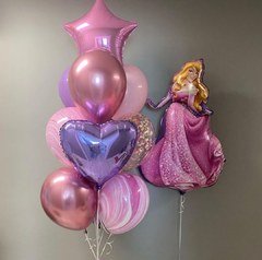 Композиция из шаров "Розовые мечты для девочки"