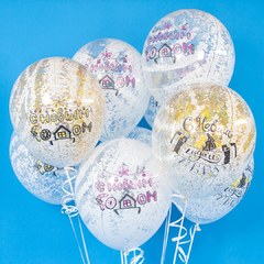 Шары "Снежное граффити" Прозрачные