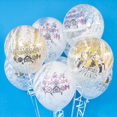 Шары "Снежное граффити" Прозрачные