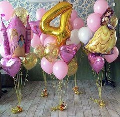 Композиция из шаров "Белль и замок"