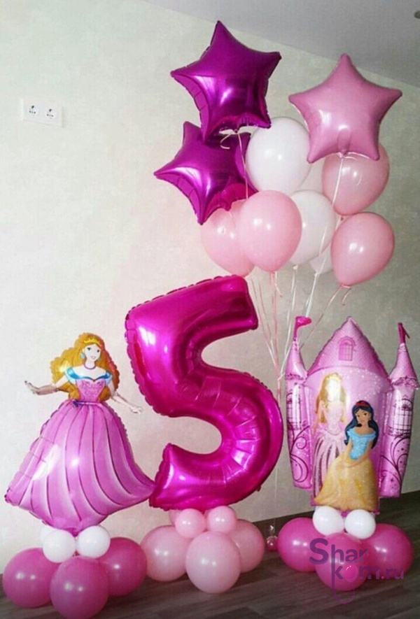 Композиция из шаров "Принцесса на 5 лет"