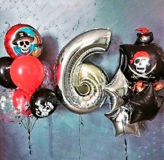 Композиция из шаров "Пиратская на 6 лет"