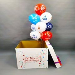 Коробка с шарами Сюрприз "Морская"