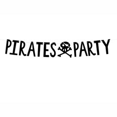 Гирлянда-буквы "Пиратская вечеринка (PIRATES PARTY)"