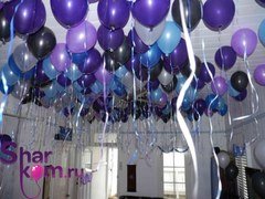 Шары под потолок "Фиолетовое ассорти"