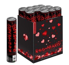 Хлопушка "Сердца" красные