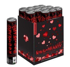Хлопушка "Сердца" красные