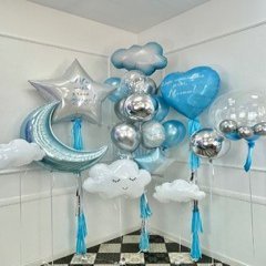 Композиция из шаров "У меня родился сын!" Комбо