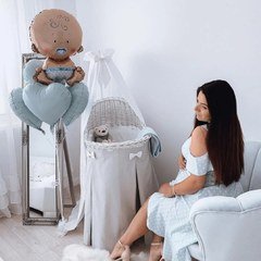 Композиция из шаров "Малыш в сердцах"