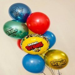 Фонтан из шаров с  кругом "Бравл Старс"