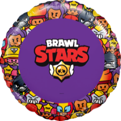 Фольгированный круг "Звездные бойцы", Фиолетовый