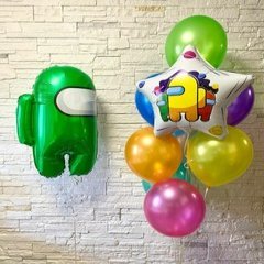 Композиция из шаров "Зеленый десант"