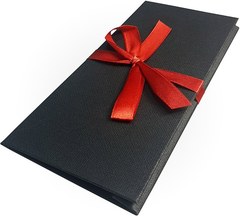 Конверт для денег "Красный бант", Черный