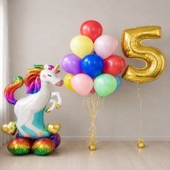 Композиция из шаров "Мой любимый единорог"