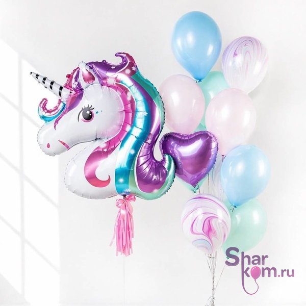 Композиция из шаров "Встреча с единорогом"