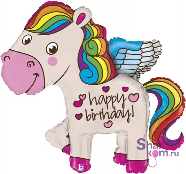 Фигура "Радужный единорог", ДР (Happy Birthday)