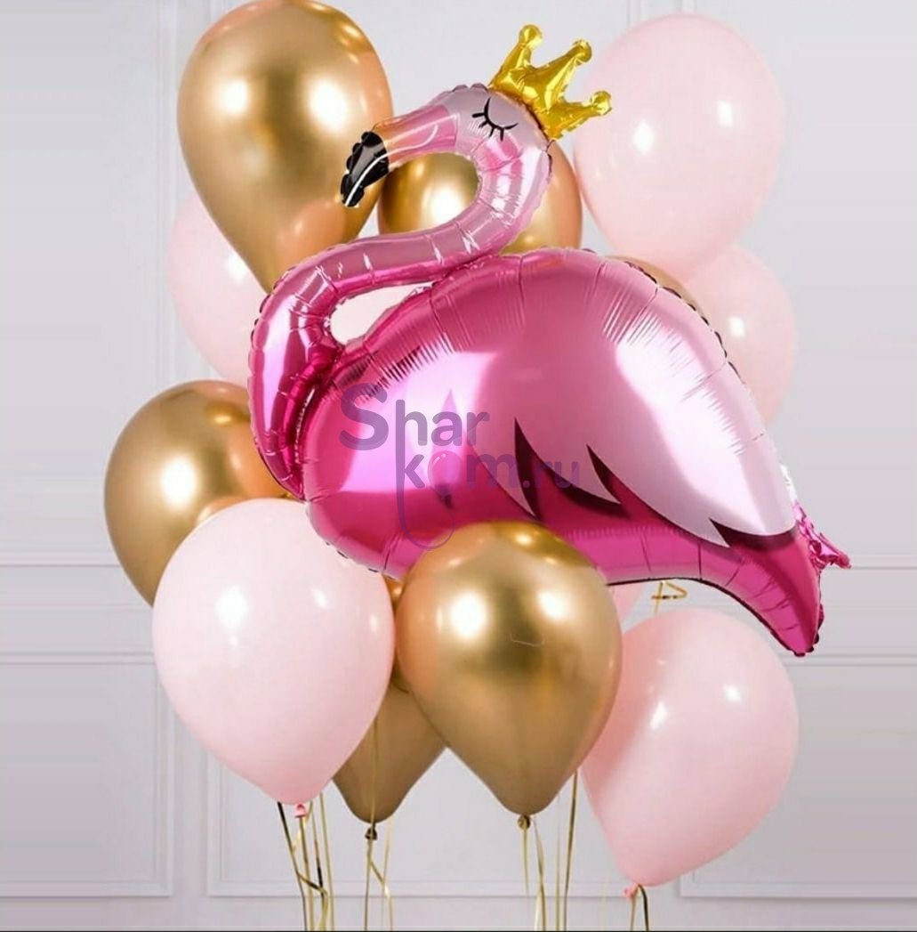 Композиция из шаров "Королевский фламинго"
