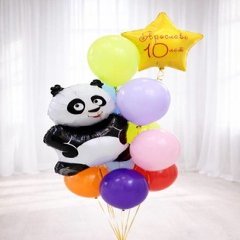Композиция из шаров "Панда на 10 лет"