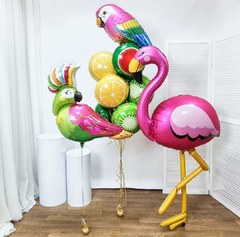 Композиция из шаров "Тропические птицы"