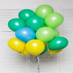Облако из шаров "Зеленый микс"