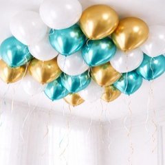 Шары "Золото, тиффани и белые", 25 шт.
