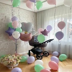 Композиция из шаров "Разноцветная на выписку"