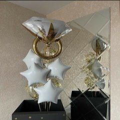 Коробка с шарами Сюрприз "Стань моей женой"