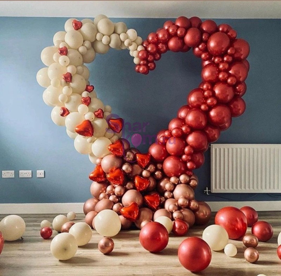 Фотозона из шаров "Большое сердце"