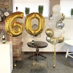 Композиция из шаров "Юбилей 60 лет"