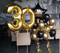 Композиция из шаров "Для мужчины на 30 лет"