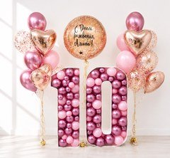 Композиция из шаров "На 10 лет Шикарная"