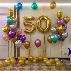 Композиция из шаров "Яркая на 50 лет"