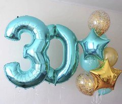 Композиция из шаров "На 30 лет Тиффани Вау"