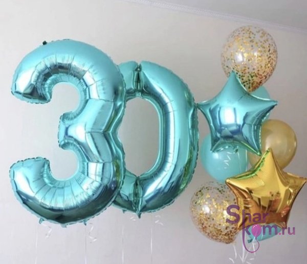 Композиция из шаров "На 30 лет Тиффани Вау"