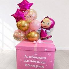 Коробка с шарами Сюрприз "Машенька и звезды"
