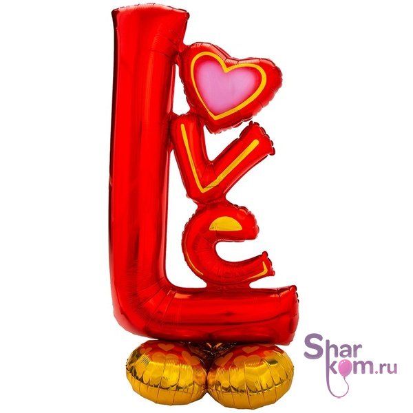 Ходячая фигура "Любовь" (LOVE), красная