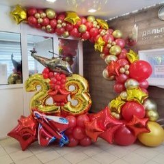 Фотозона "День Защитника Отечества", красная с цифрами