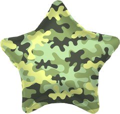 Фольгированная звезда "Военный камуфляж""