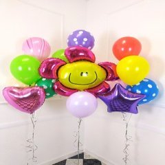 Композиция из шаров "Веселый цветок"
