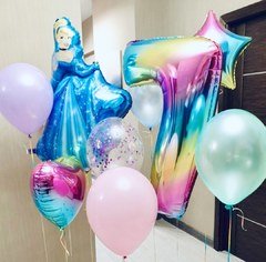 Композиция из шаров "Золушка и радуга"