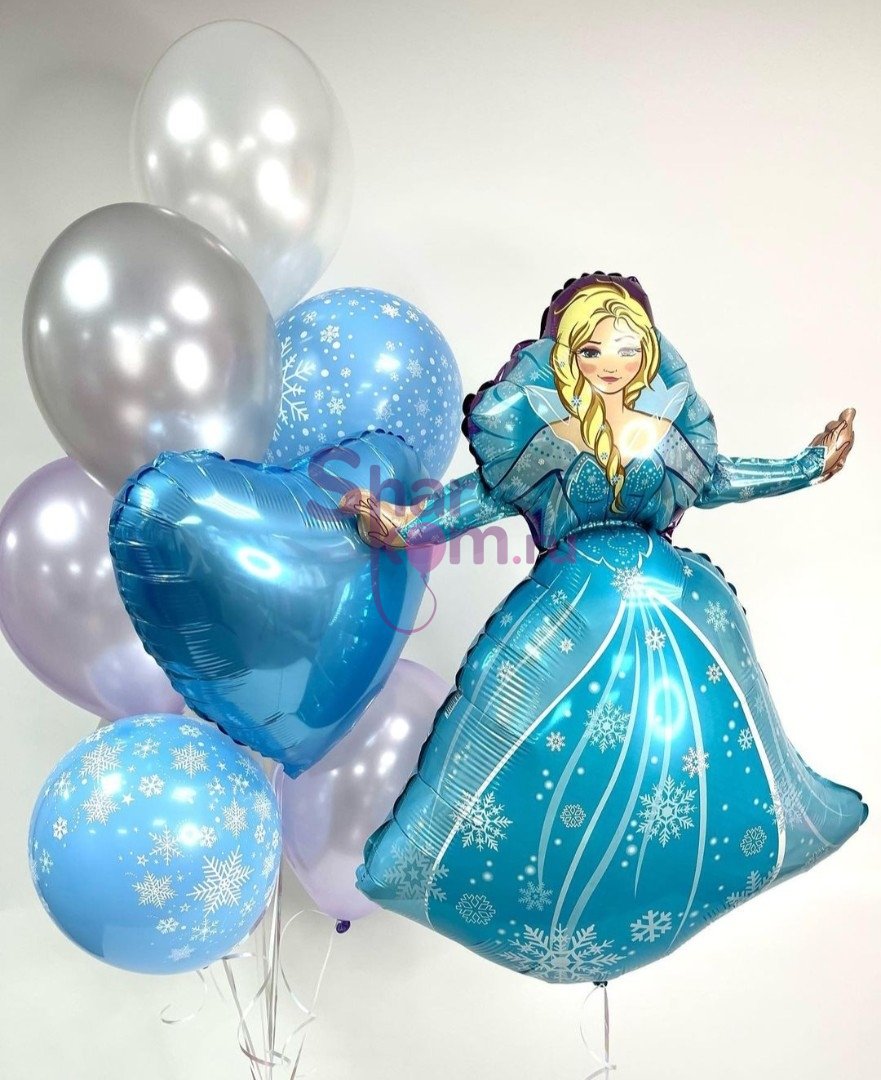 Композиция из шаров "Зимняя принцесса"
