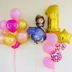 Композиция из шаров "Принцесса София на 1 год"
