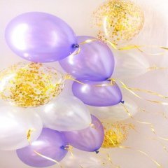 Шары под потолок "Металлик и золото", 15 шт.
