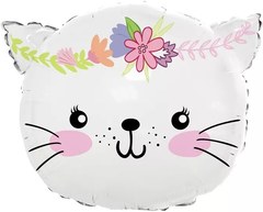 Фигура "Котенок в цветах"
