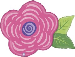 Фигура "Цветок с листиками", Розовый