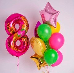 Композиция из шаров "8 марта Фуше"