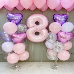Композиция из шаров "Розовая на 8 марта"