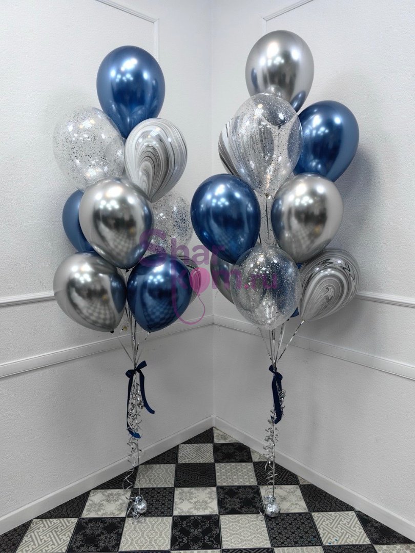 Фонтаны из шаров "Крутой и стильный микс"