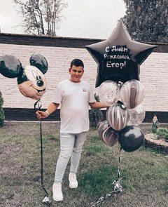 Композиция из шаров "Микки и Большая звезда"